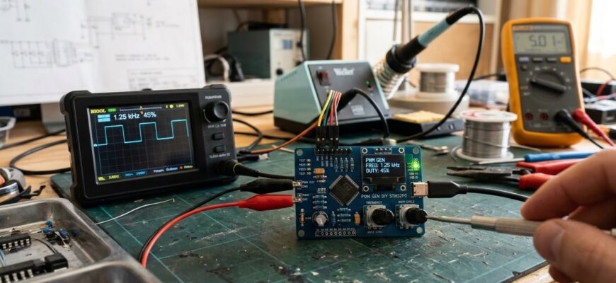 DIY‑модуль генератора PWM‑сигнала на STM32F0: от идеи до работающей платки