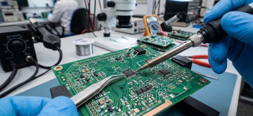 Как монтировать SMD-транзисторы в корпусе QFN без борта припоя — пошаговая инструкция для реального производства